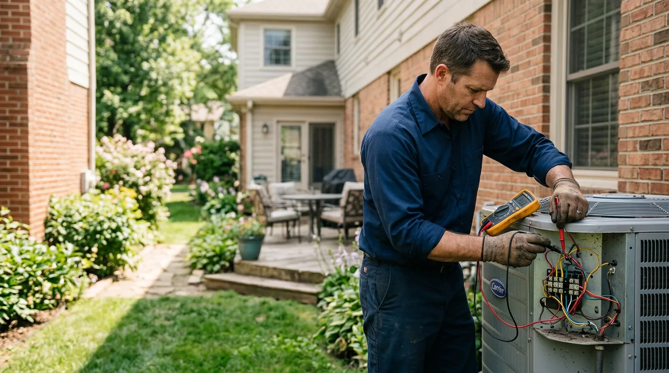 HVAC technician working near Walker, WV